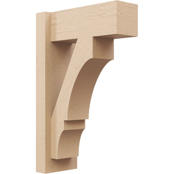 Ekena Millwork 6-in W x 14-in D x 22-in H Balboa Block Rough Cedar Woodgrain TimberThane Outlooker, Primed Tan OUTUR060X14X22BOA44RCPR - main